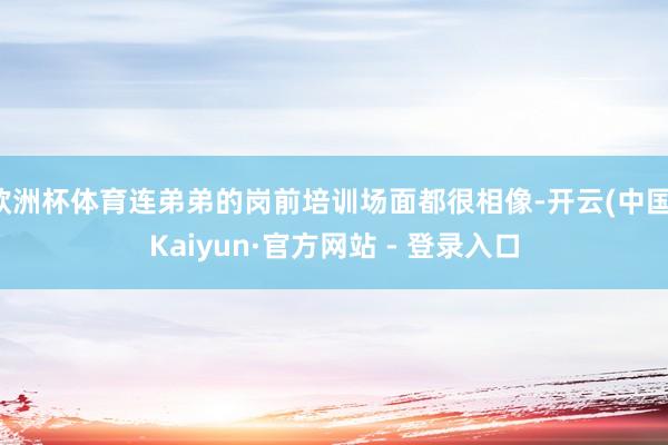 欧洲杯体育连弟弟的岗前培训场面都很相像-开云(中国)Kaiyun·官方网站 - 登录入口