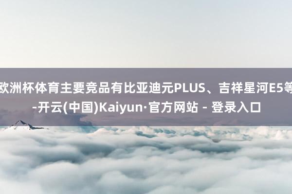 欧洲杯体育主要竞品有比亚迪元PLUS、吉祥星河E5等-开云(中国)Kaiyun·官方网站 - 登录入口